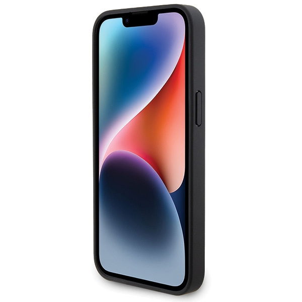 Etui BMW BMHCP15X22PTDK iPhone 15 Pro Max 6.7" czarny/black Leather Stamp Tricolor