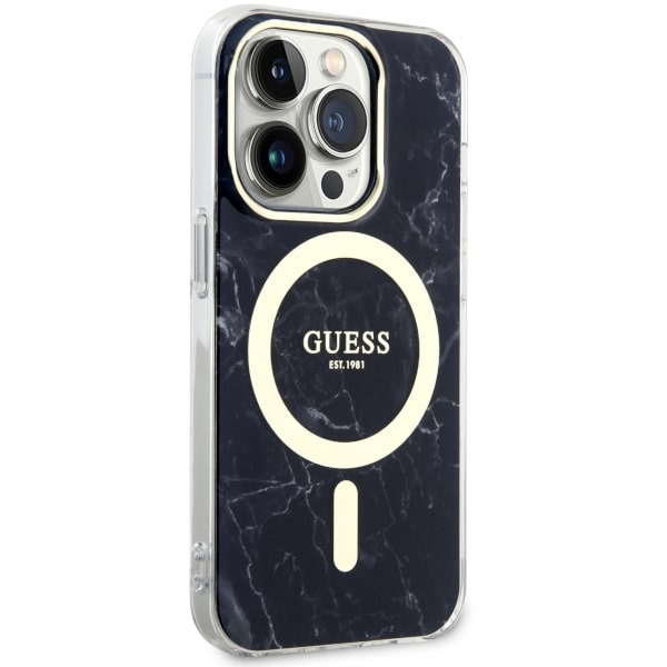 Etui Guess GUHMP14XPCUMAK iPhone 14 Pro Max 6.7" czarny/black hardcase Marble MagSafe Case