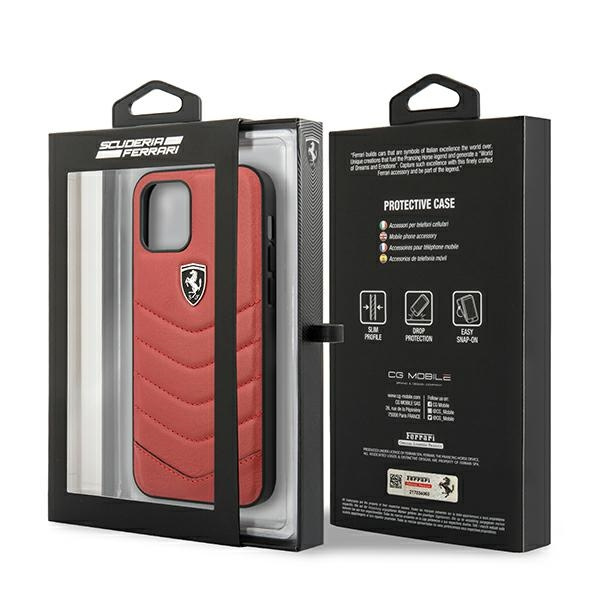 Etui FERRARI Apple iPhone 12 12 Pro Off Track Quilted Czerwony Hardcase
