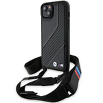 Etui Bmw Bmhcp15m23pscck Iphone 15 Plus / 14 Plus 6.7" Czarny/black Hardcase M Edition Carbon Stripe & Strap Case