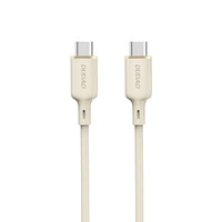 Kabel Dudao L7SCC USB-C - USB-C 100W 1m - beżowy
