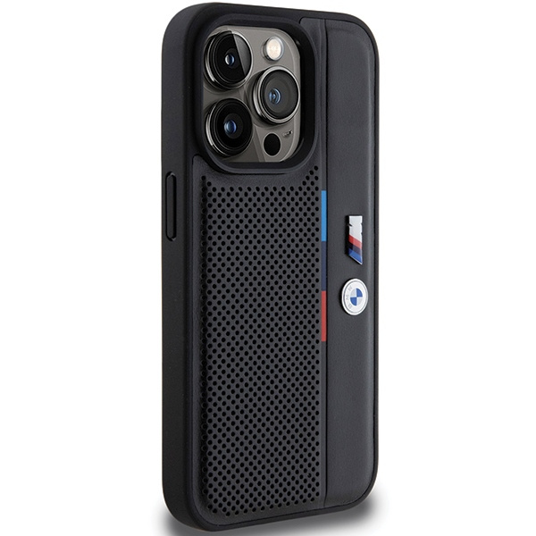 Etui Bmw Bmhcp15l23pupvk Iphone 15 Pro 6.1" Czarny/black Hardcase Perforated Tricolor Line Case