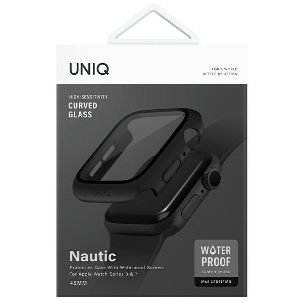 Etui UNIQ Nautic Apple Watch Series 7/8 45mm czarny/black Case