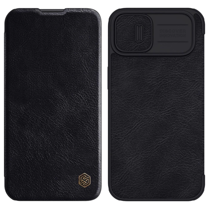 Etui skórzane Nillkin Qin Pro Leather Case do iPhone 14 Plus (czarne)