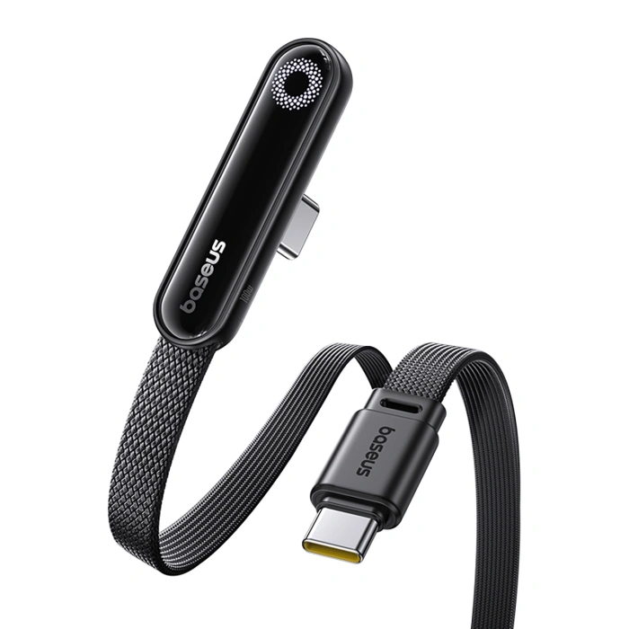 Kabel Baseus MVP 3 USB-C - USB-C 100W kątowy 1m - czarny