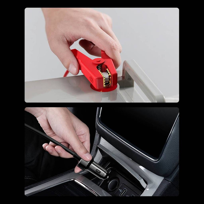 Baseus samochodowa przetwornica inwerter prądu 150W 12V / 500W  220V (wtyczka EU i CN) czarny (CGNB000101)