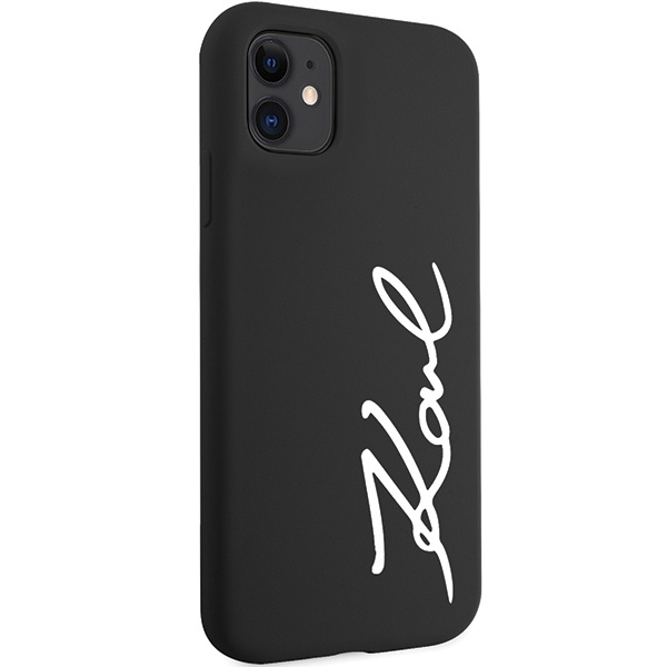 Etui Karl Lagerfeld KLHCN61SKSVGK iPhone 11  6.1" czarny/black hardcase Silicone Signature Case