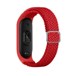 Beline pasek Mi Band 7/6/5 Textileczerwony/red