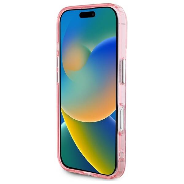 Etui Karl Lagerfeld iPhone 16 6.1" różowy/pink IML Monogram Karl&Choupette Head MagSafe