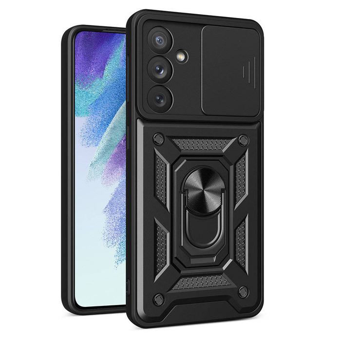 Etui Hybrid Armor Camshield etui do Samsung Galaxy A54 5G pancerny pokrowiec z osłoną na aparat czarne Case