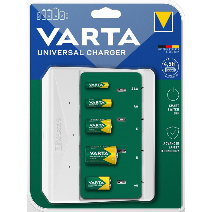 VARTA ładowarka UNIVERSAL CHARGER 57658 9V, R14, R20 (bez akumulatorów)