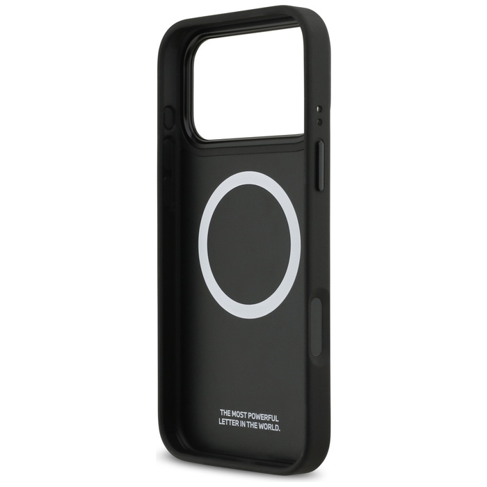 Etui BMW M Tricolor Metal Logo MagSafe   do iPhone 17 Pro Max szary