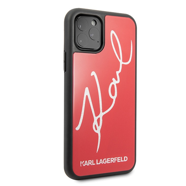 Etui KARL LAGERFELD Apple iPhone 11 Pro Signature Glitter Czerwony Case