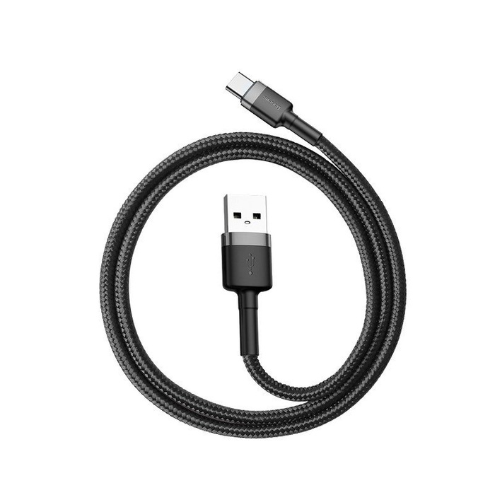 Kabel USB-C BASEUS Cafule QC 3.0 2A 2m szaro-czarny