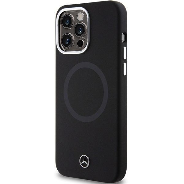 Etui Mercedes MEHMP15L23SCMK iPhone 15 Pro 6.1" czarny/black hardcase Silicone Bicolor MagSafe Case