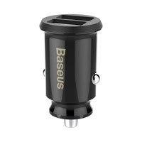Mini ładowarka Baseus Grain Car Charger CCALL-ML01 samochodowa 2x USB-A 3.1A - czarna