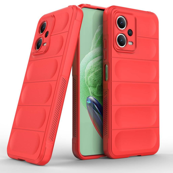 Etui Magic Shield Case etui do Xiaomi Redmi Note 12 5G / Poco X5 5G elastyczny pancerny pokrowiec czerwone Case