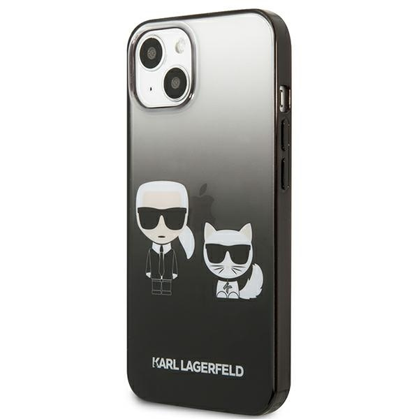 Etui KARL LAGERFELD Apple iPhone 13 Mini Gradient Ikonik Karl & Choupette Czarny Hardcase