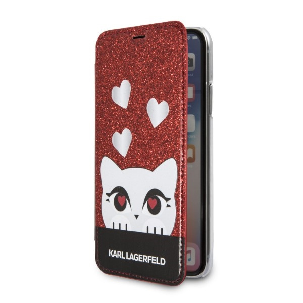 Etui Karl Lagerfeld Klflbkpxvdcre iPhone X/xs Red/czerwony Book Valentine Case