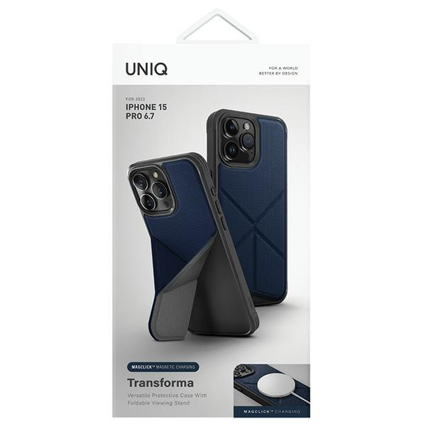 Etui UNIQ etui Transforma iPhone 15 Pro Max 6.7" Magclick Charging niebieski/electric blue Case