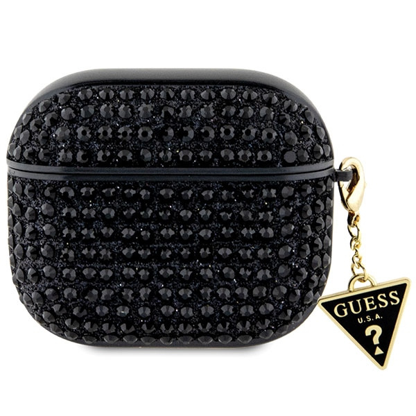 Guess GUA3HDGTPK AirPods 3 cover czarny/black Rhinestone Triangle Charm