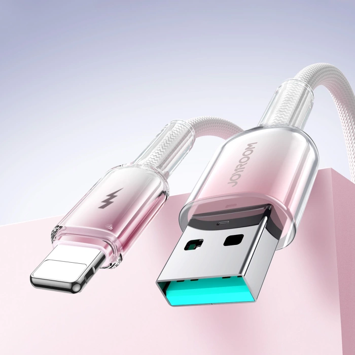 Kabel Joyroom S-A42 Crystal-Clear Series 3A USB-A - Lightning 1,2m - biały