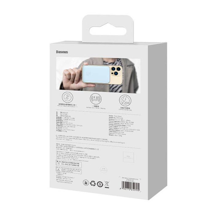 Powerbank Baseus Magnetic Mini 10000mAh 20W (niebieski)