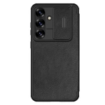 Etui z klapką Nillkin Qin Pro Leather Case Samsung S25, BLACK / CZARNY
