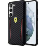 Etui Ferrari FEHCS23MNPYK S23 Plus S916 czarny/black hardcase Carbon Contrast Edges