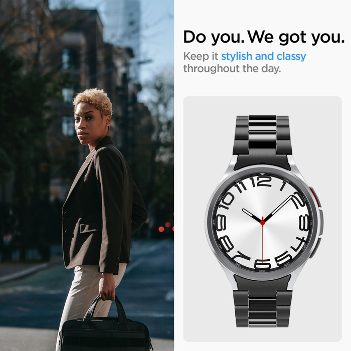 Pasek Spigen Modern Fit Band Samsung Galaxy Watch 6 Classic (47 Mm) Black Case