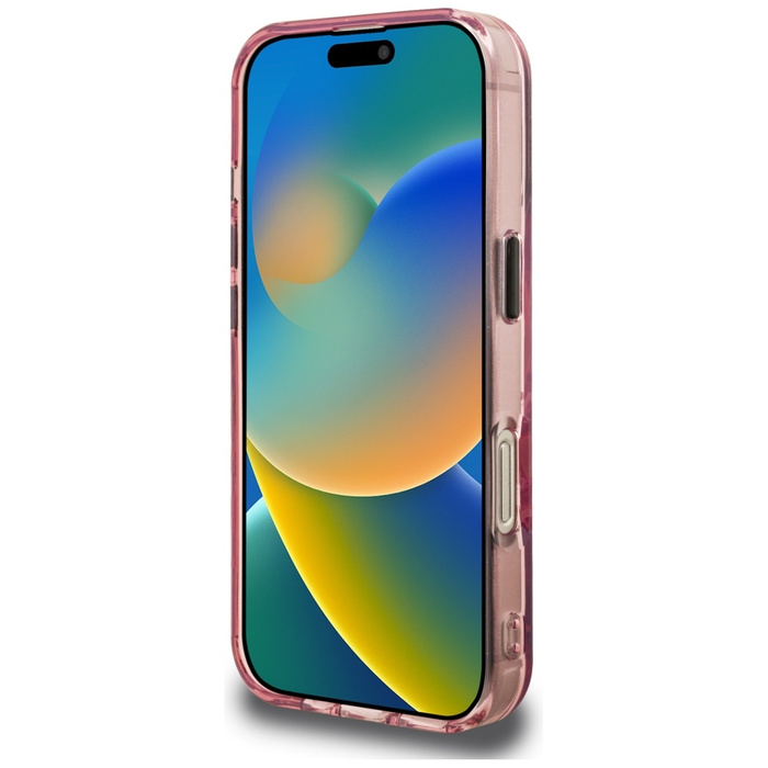 Etui Karl Lagerfeld IML Multi K&C Head   Pattern do iPhone 16 Pro różowy