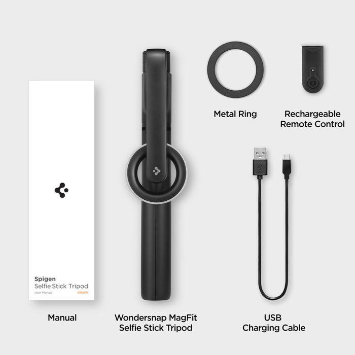 SELFIE STICK SPIGEN S580W MAGSAFE BLUETOOTH STATYW CZARNY