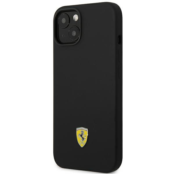 Etui Ferrari iPhone 14 6,1" czarny/black hardcase Silicone Metal Logo