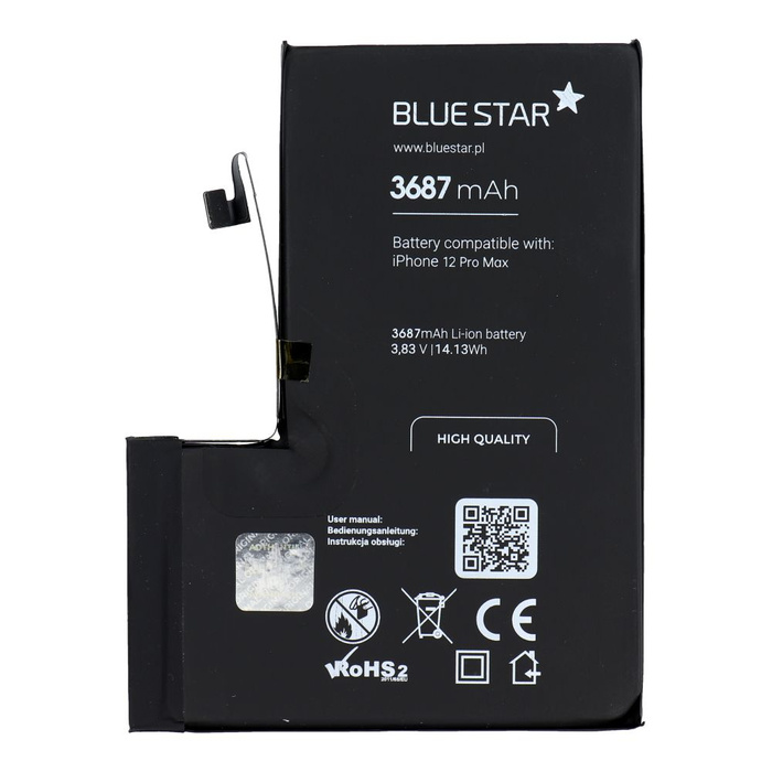 Bateria do iPhone 12 PRO MAX 3687 mAh Blue Star HQ