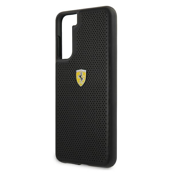 Etui FERRARI Samsung Galaxy S21 Plus G996 On Track Perforated FESPEHCS21MBK Czarny Hardcase