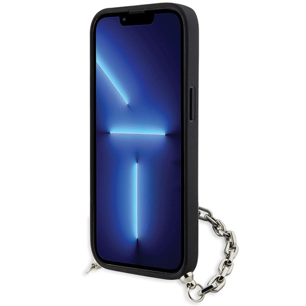 Etui Karl Lagerfeld KLHCP14SSACKLHPG iPhone 14 6.1" srebrny/silver hardcase Saffiano Monogram Chain Case