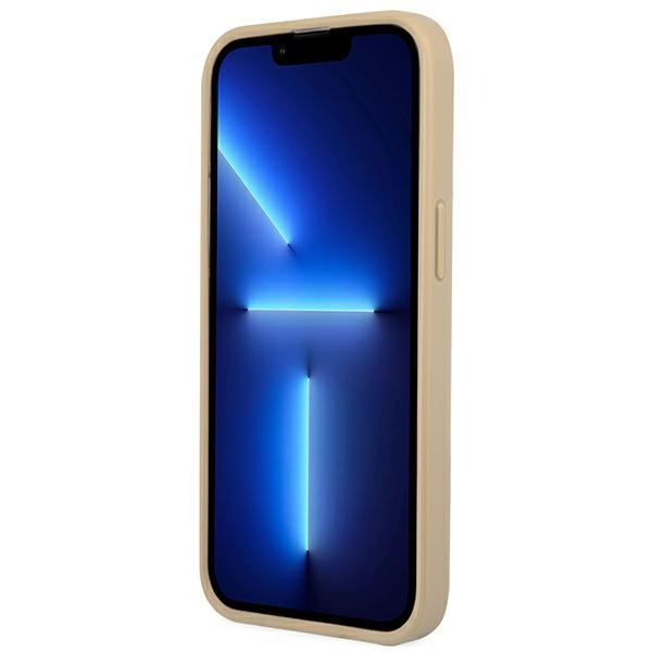 Etui GUESS Apple iPhone 14 Pro Max SaffianoTriangle Logo Beżowy Hardcase