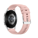 Beline pasek Watch 20mm Grid TextureSilicone różowy /pink box