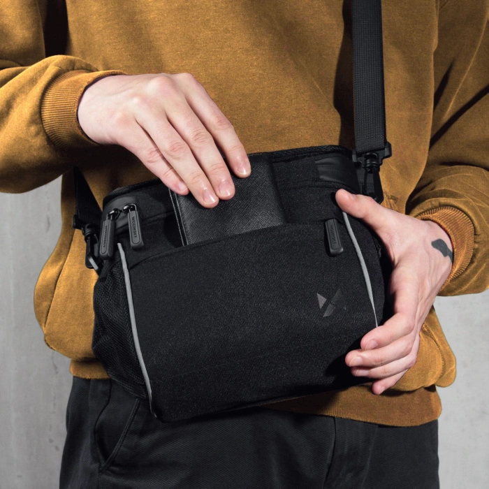 Wozinsky torba rowerowa na kierownicę torba rowerowa na ramię czarna (WBHBB-01)