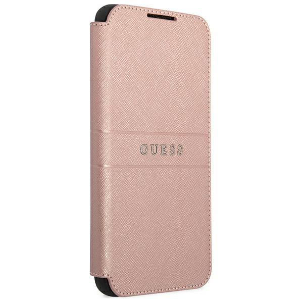Etui GUESS Samsung Galaxy S22 Plus Book Saffiano Stripes Różowy Case