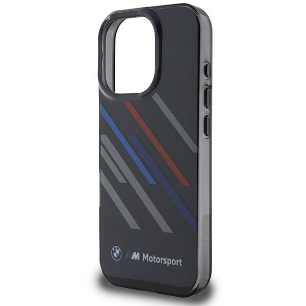 ETUI BMW iPhone 16 Pro 6.3" czarny/black hardcase Motosport IML Random Stripes