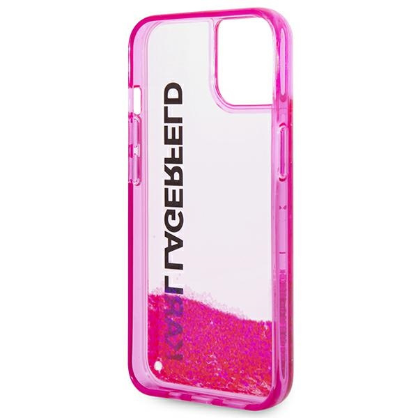 Etui KARL LAGERFELD Apple iPhone 14 Plus Liquid Glitter Elong Różowy Hardcase