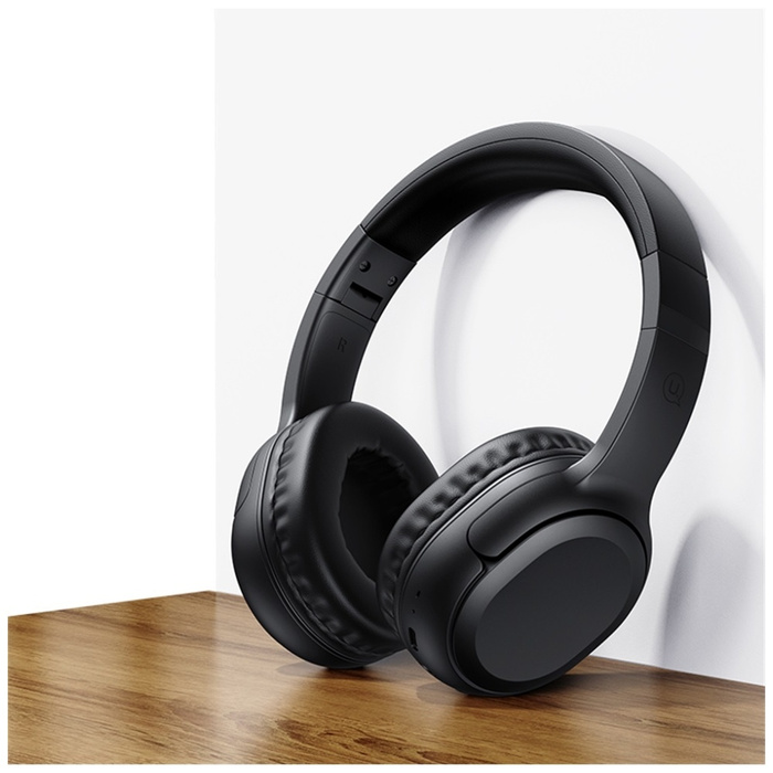 USAMS Słuchawki Bluetooth 5.3 nauszne Yun Series czarny/black TDLYEJYX01 (USAMS-YG23)