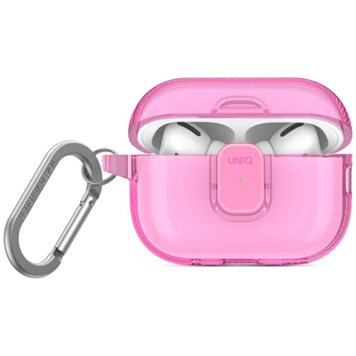 Etui UNIQ AirPods Pro 2 Glase Pro Lock Case Różowy