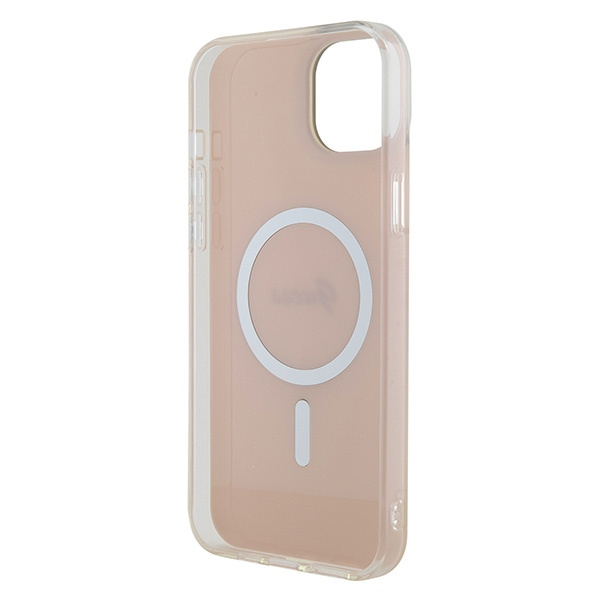 Etui Guess GUHMP15SHITSP iPhone 15 6.1" różowy/pink hardcase IML Iridescent MagSafe Case