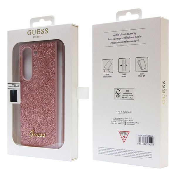 Etui Guess GUHCZFD5HGGSHP F946 Galaxy Z Fold 5 różowy/pink hardcase Glitter Script Case