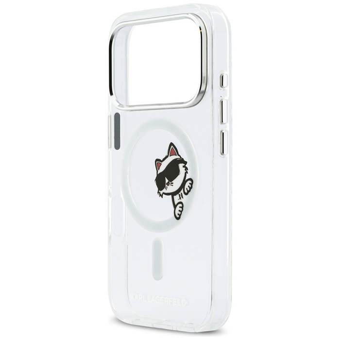 Etui Karl Lagerfeld IML Peekaboo MagSafe do iPhone 17 Pro transparent