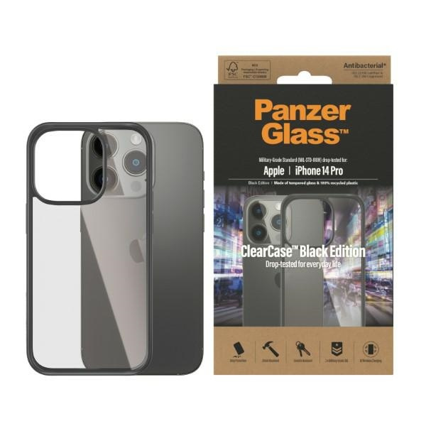 Etui PanzerGlass ClearCase iPhone 14 Pro 6.1" Antibacterial czarny/black 0406