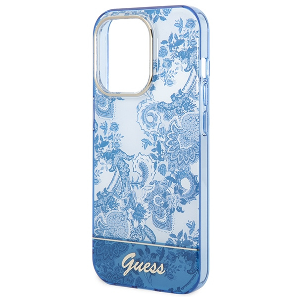 Etui GUESS Apple iPhone 14 Pro Max Porcelain Collection Niebieski Hardcase