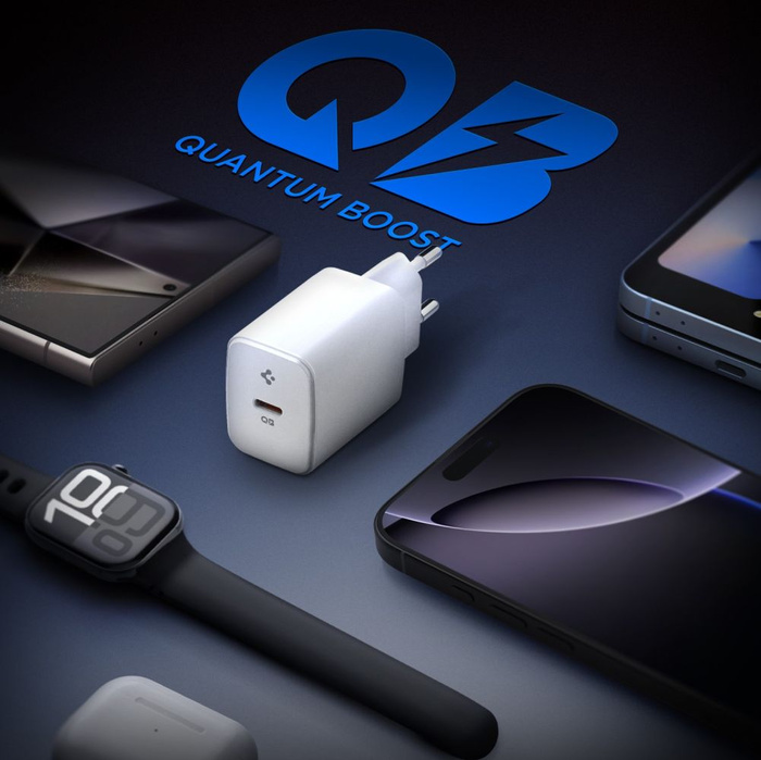 ŁADOWARKA SPIGEN ESSENTIAL EE201EU 1-PORT NETWORK CHARGER 20W BIAŁA